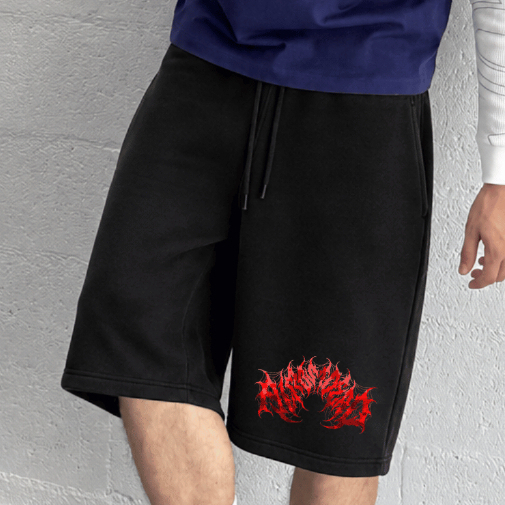 Bermuda Baggy Moletom Masculina Estampada Short Oversized Larga Estilo Urbano Streetwear Confortável Com Cordão e Bolsos