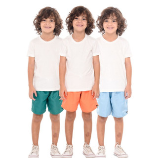 Kit 3 Shorts Bermuda Calção Infantil Menino Masculino