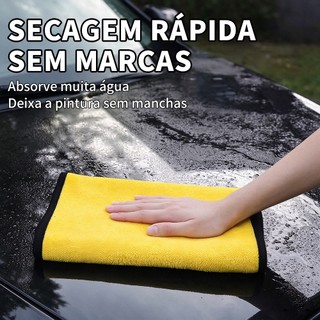 Toalha de Microfibra para Carro Grande, Espessa, Superabsorvente, Não Risca e Solta Pelos