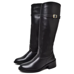 Bota Feminina Montaria Cano Longo Com Fivela Preto Evam DUBUY 1724FG