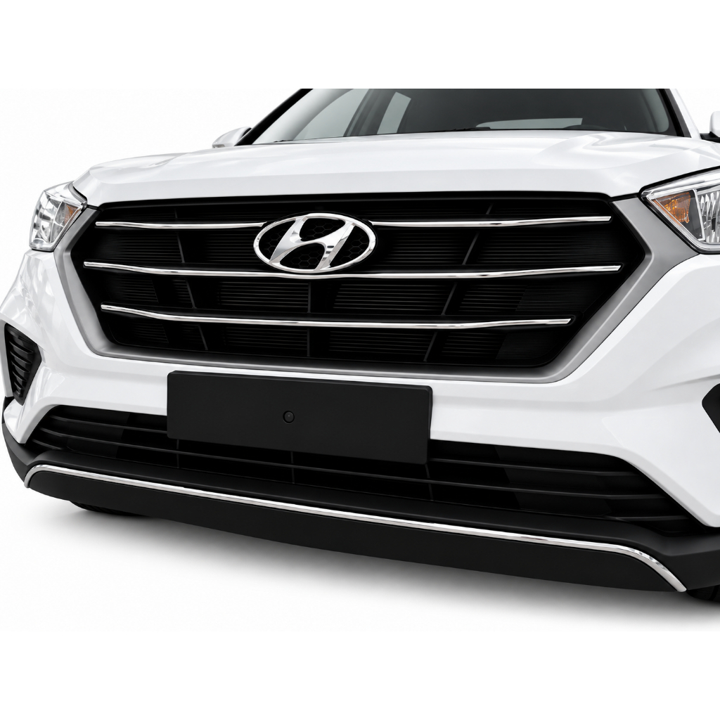 Kit De Friso Flexivel Cromado Grade Hyundai Creta 2020 A 2021 Pcd