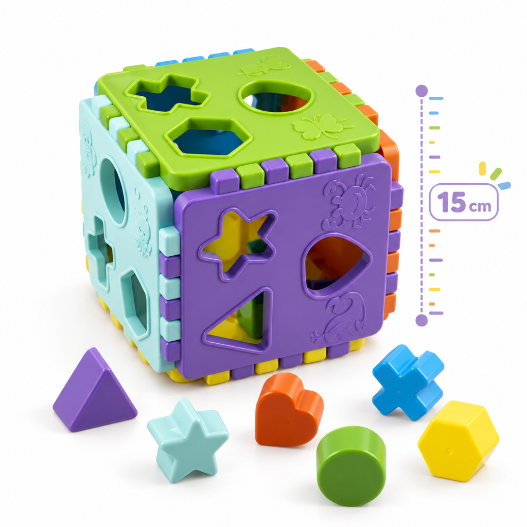 Cubo Grande Brinquedo Educativo Pedagógico Desenvolvimento Infantil - Certif. INMETRO | QUEEN SHOP · foto 2