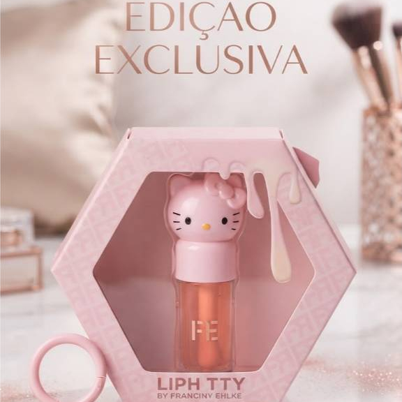 Lip Honey Hello Kitty Hidratante | Brilho Labial com Aroma de Mel | Fofo & Presenteável