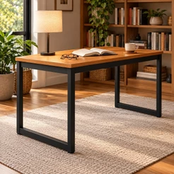 Mesa Escrivaninha Escritório Estilo Industrial Computador 150 Cm AJL Moveis
