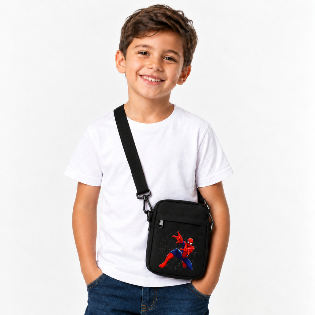 Bolsa Aranha Desenho Transversal Shoulder Bag Tiracolo Pochete Unisex Mini