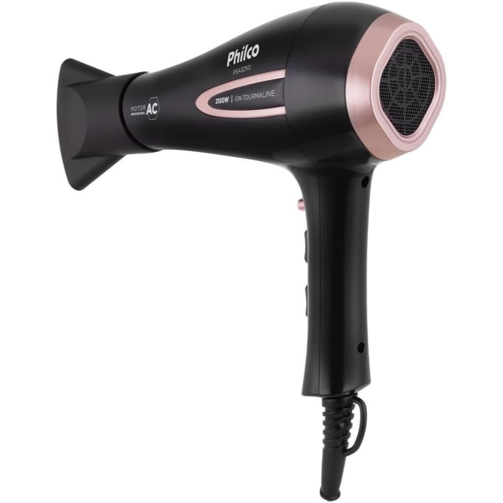 Secador De Cabelos Philco Psa3250 Íons Tourmaline 2100w Cor Preto - 127v