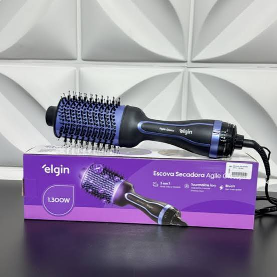 Escova Secadora Agile Glossy 3 Em 1 Alisa Seca E Modela Com Tourmaline Íon E Bivolt