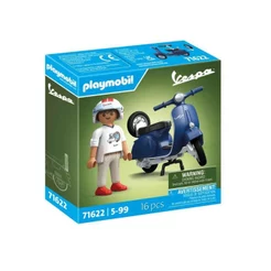 Vespa Azul com Homem - Playmobil Vespa 71622