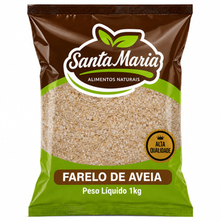 Farelo de Aveia 1 kg - Kit com 5 unidades - Santa Maria Alimentos