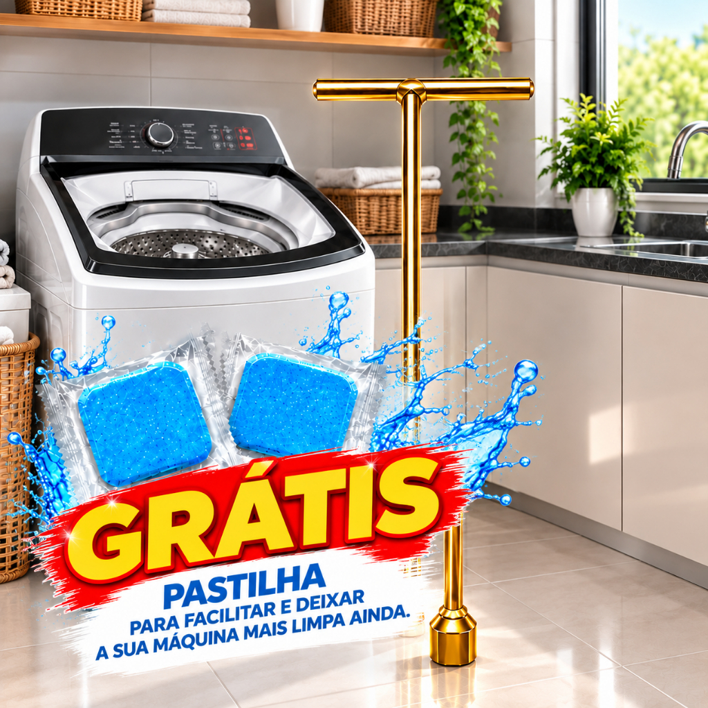 Chave T agitador 10mm Longa Universal Lavadora de Roupas GRATIS PASTILHAS