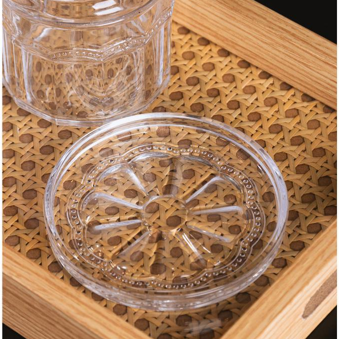 Prato Decorativo Belle Epoque 11cm Cristal Ecológico Lyor Doces Bombons Petiscos Mesa Posta Bandeja Aparador Elegante