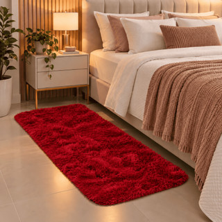 Tapete Passadeira 2,00 x 0,60 Corredor Quarto Sala Beira de Cama Felpudo Peludo