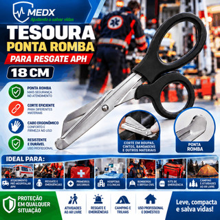 Tesoura Ponta Romba para Resgate Aph 18 CM - WELDON