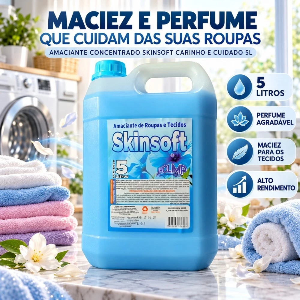 Amaciante Concentrado Skinsoft Carinho e Cuidado - 5L