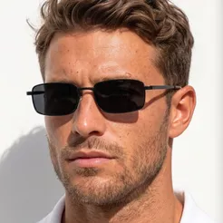 Óculos de Sol Retangular Premium Tendencia Fino Classico Vintage Retro uv400 Masculino Feminino