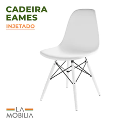 Cadeira Eames Design Moderna Branca para Home Office, Escritório e Sala de Jantar