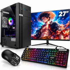 Computador Completo Pc Gamer I5 6400 8gb Monitor 27 Ssd 128 e HDD 500GB + Teclado Mêcanico RGB + Mouse Sem Fio