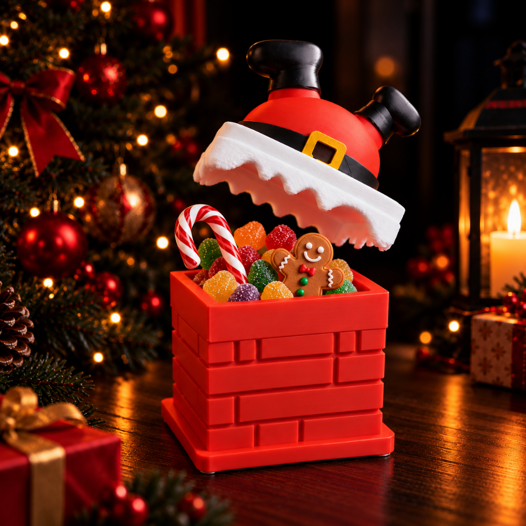 Bomboniere Natalina Papai Noel Porta Doces Balas Bombons Pote Decorativo Enfeite de Mesa 10cm