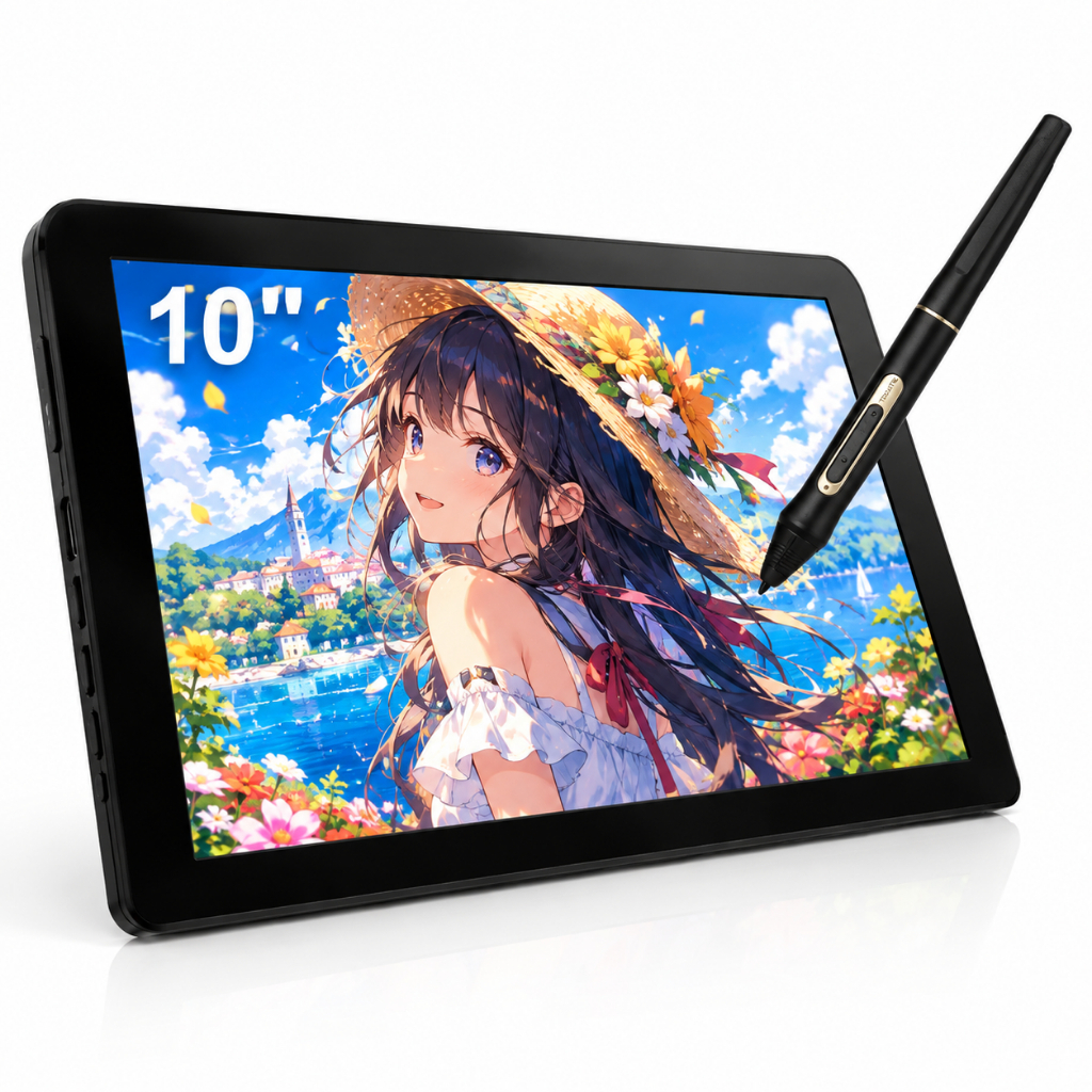 Mesa Digitalizadora para Desenho Profissional 10.1"  USB 16.384 Níveis Caneta Slim Windows Mac