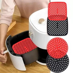 Tapete Quadrado para Air Fryer 18cm E 21cm , Antiaderente e Fácil de LimparPara Air Fryer Fritadeira Elétrica QUADRADO