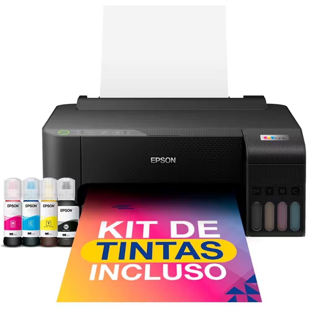 Impressora Tanque de Tinta Epson EcoTank L1250 Colorida USB Wi‑Fi Bivolt + Tintas