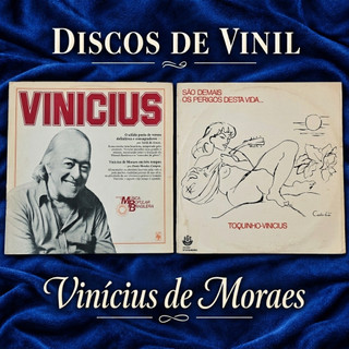 LPs Vinicius de Moraes - História da MPB 1982 ou São Demais os Perigos 1972 - Vinil Original Usado