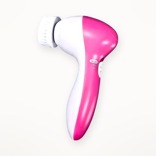 Escova Facial Elétrica 5 em 1 Limpeza de Pele Esfoliante Massageadora Rotativa 360° a Pilha 2 Velocidades