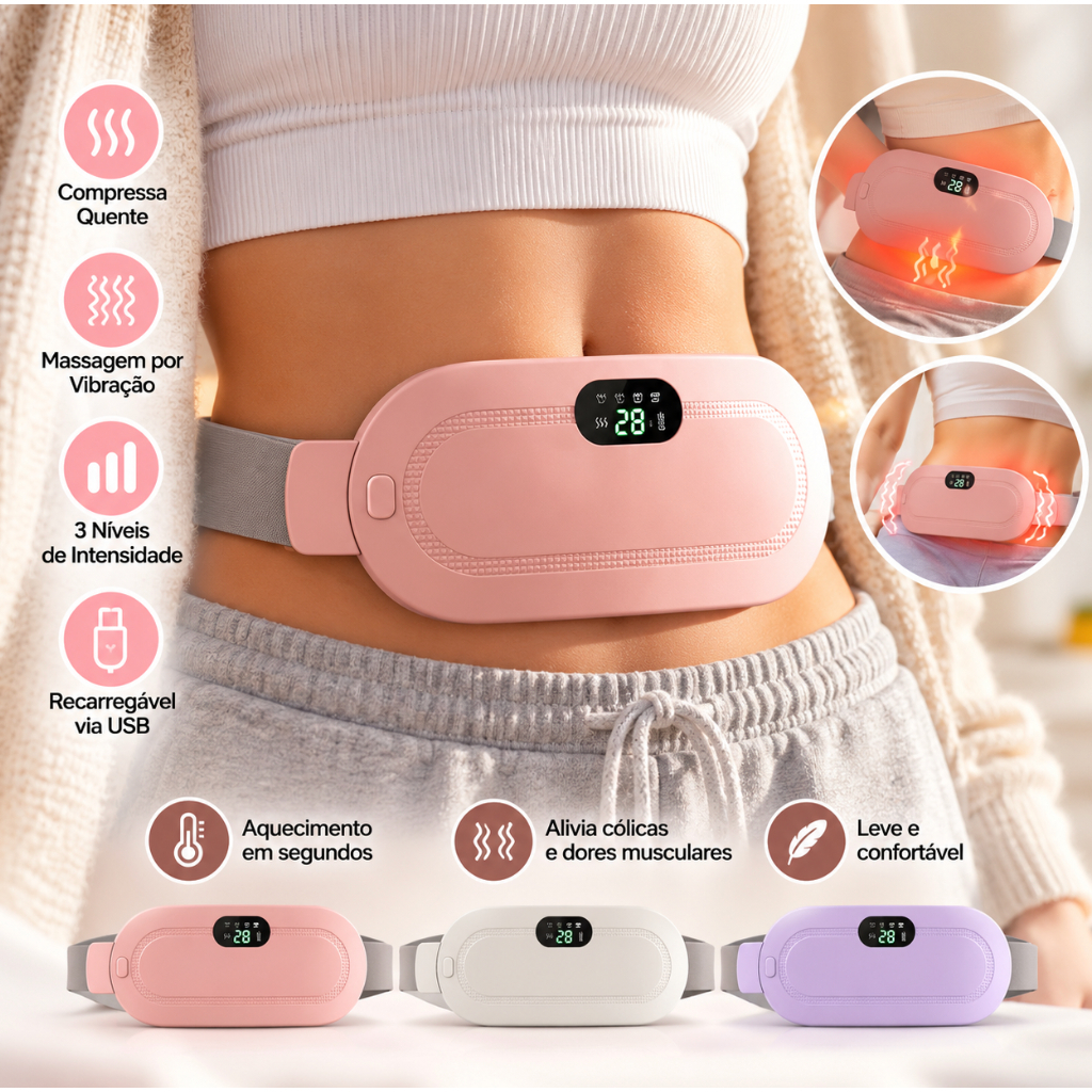 Massageador Elétrico Para Cólica Aquecimento Com Temperatura