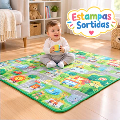 Tapete Atividades Infantil Bebê Térmico Educativo Lavável 90 x 120