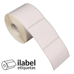 Etiqueta adesiva 50x50mm 5x5cm (1 coluna) Térmica (impressão s/ ribbon) térmica direta - Rolo 30m