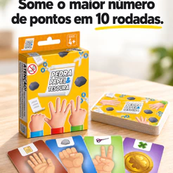 Jogo Pedra Papel Tesoura Jankenpon Educativo Pedagógico Interativo Pocket Cartas Ilustradas