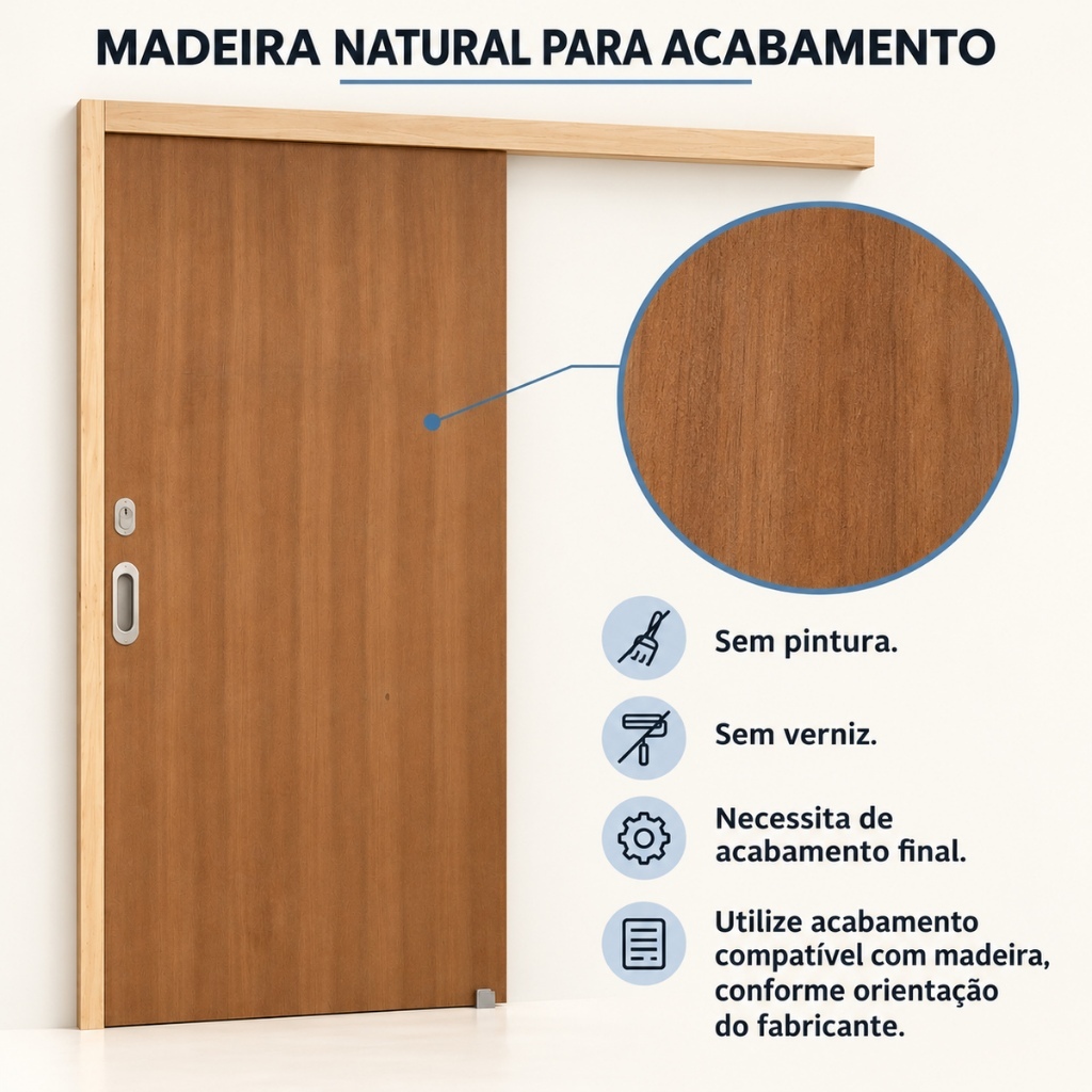 Porta de Correr Verniz 210x120 — imagem 2 de 2