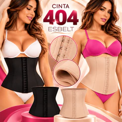 Cinta Modeladora Abdominal Feminina Emborrachada Esbelt 404 Compressao Ajustavel Redutora Orto