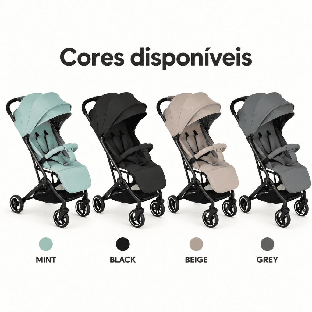 Carrinho de Bebê de Passeio Compacto Leve Dobrável Recém-Nascido até 15kg Ruby Kikkaboo — imagem 2 de 2
