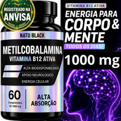 METILCOBALAMINA 1000 mg Vitamina B12 Original (POTE PARA DOIS MESES DE USO)
