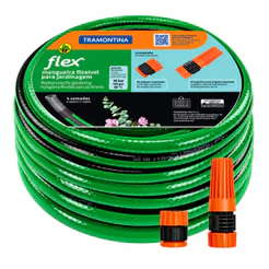 Mangueira Tramontina Flex 10m 4 Camadas Com Engate Rosqueado e Esguicho