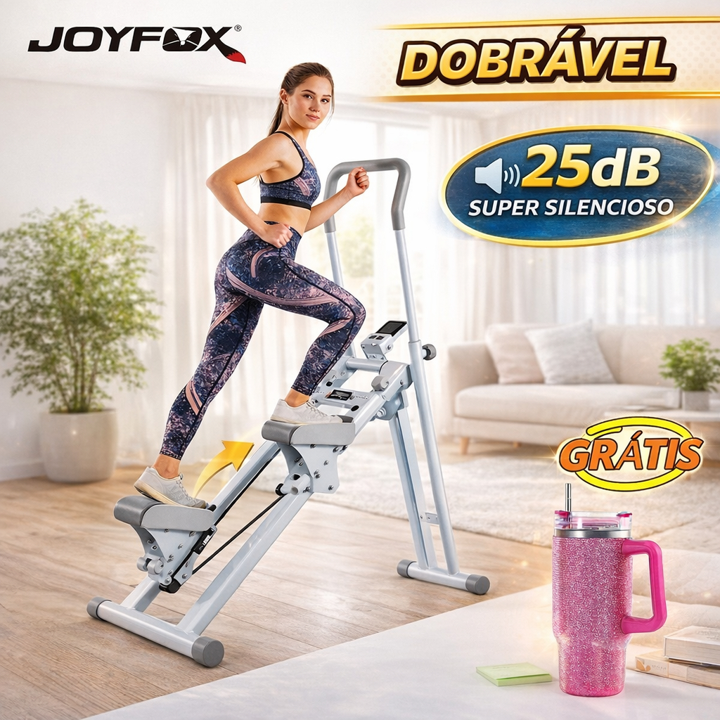 Escalador Vertical JOYFOX Dobrável 3 Níveis Silencioso 150kg Modela Glúteos e Pernas em Casa