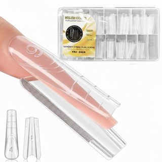 Molde F1 Sanduiche Bailarina Apice Baixo Alongamento Unha De Gel Nail Trasparente unhas de gel Polygel acrigel em Oferta na Shopee