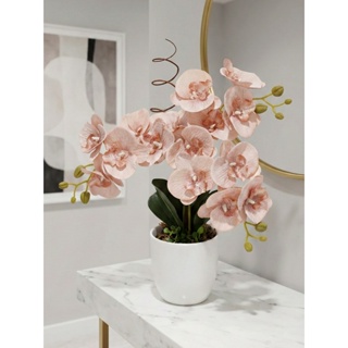 Arranjo de Flores Artificiais Vaso Decorativo com Arranjo de Orquideas Artificiais realistas Vaso com 3 Hastes de flores em Oferta na Shopee