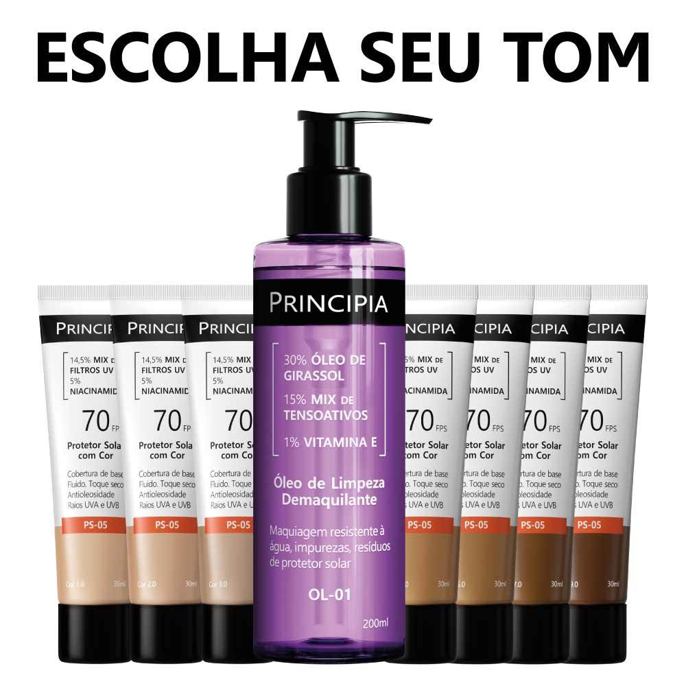 Principia Kit Limpeza Profunda + Proteção com cor- Escolha seu tom