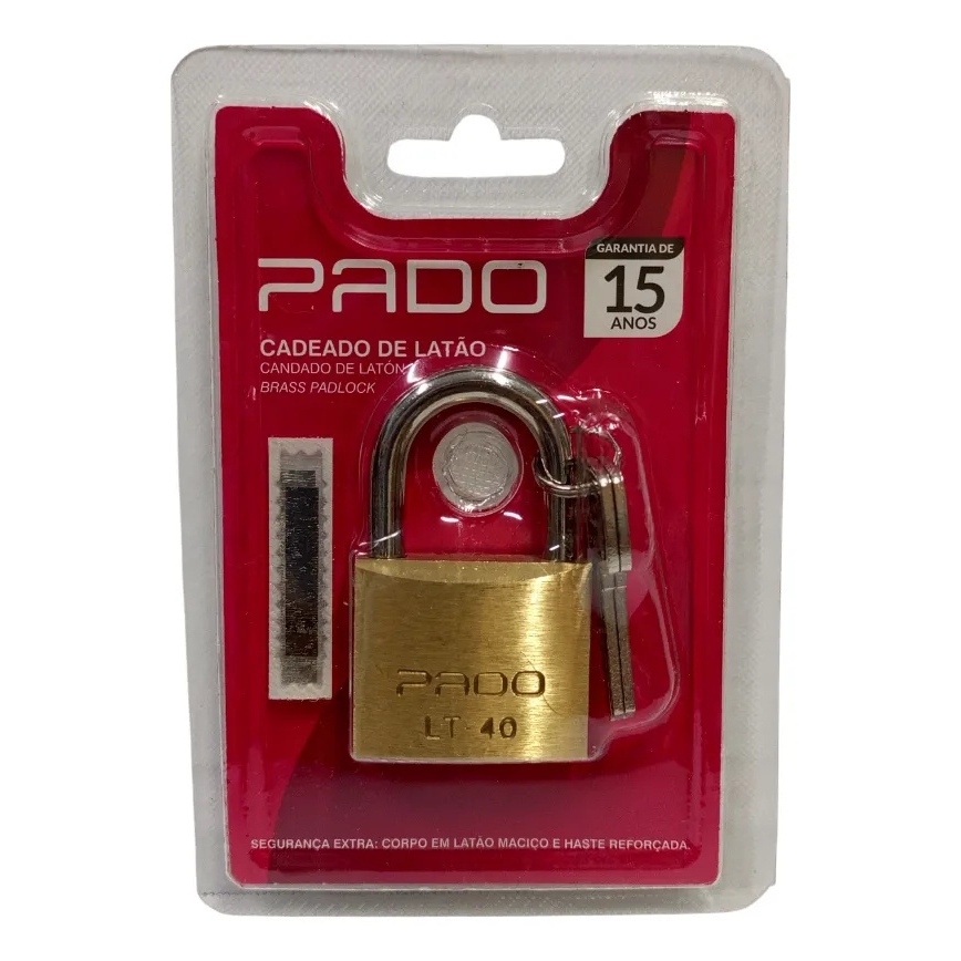 Cadeado Convencional Sm Lt-40 Pado - Latão 40mm (4cm)
