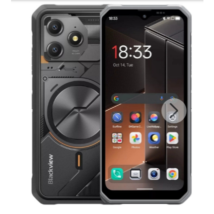 Celular Blackview Fort 100 NFC Dual SIM de 128GB 8GB RAM de 6.56" 16 13MP - Cosmic Black