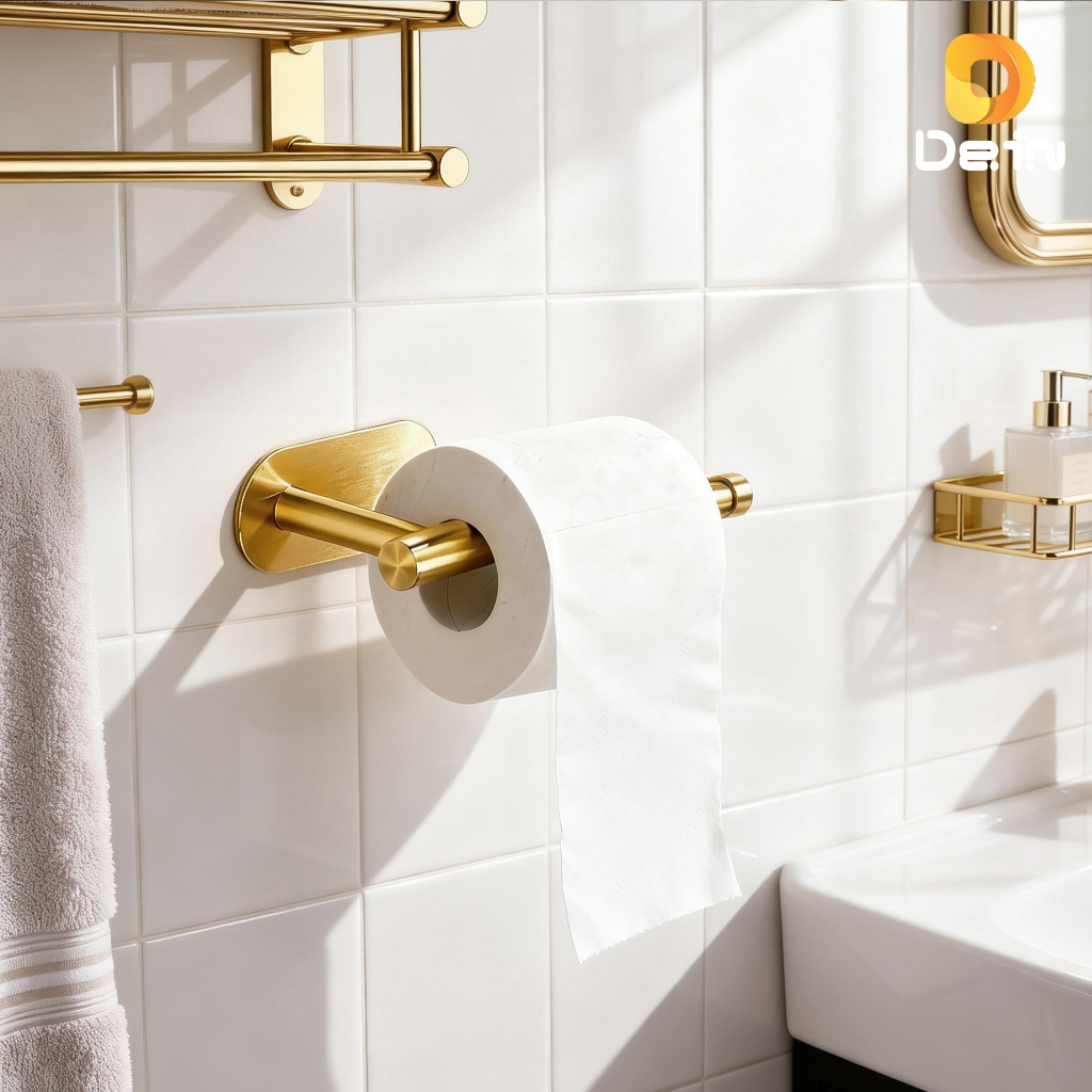 Porta Papel Higiênico Suporte Auto Adesivo Aço Inox Cromado Para Parede Banheiro LR-0046/a em Oferta na Shopee