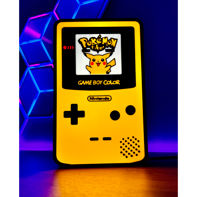 Luminária Pikachu Gamer Pokémon Anime Manga Lâmpada Light Box Caixa de Luz Personalizada