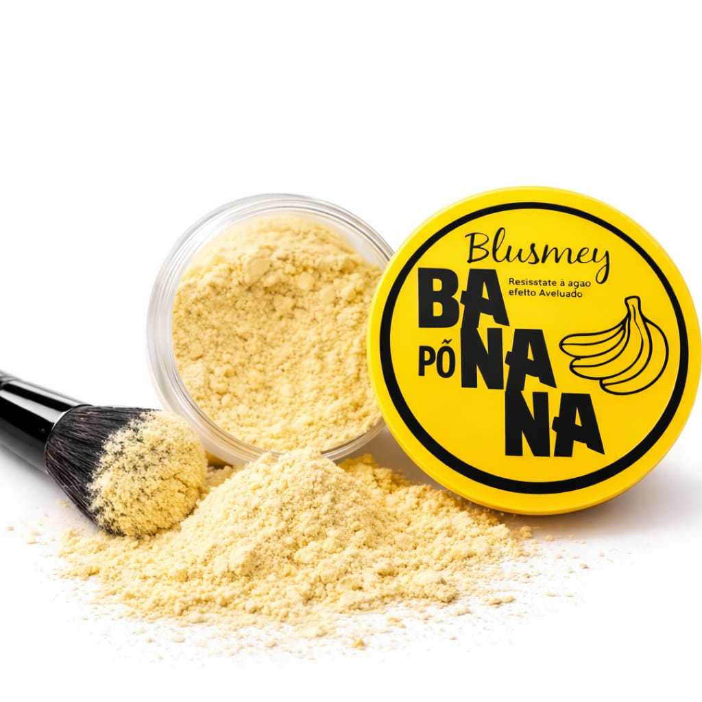 💛 Pó Banana Busmey Translúcido – Efeito Matte e Alta Fixação