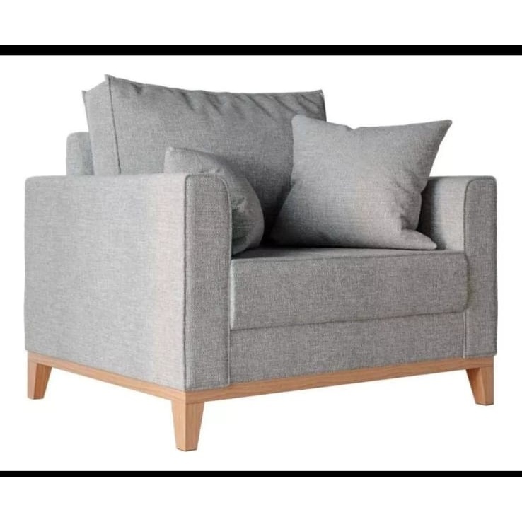 Poltrona para Sala Confortável Beny Reforçada Linho Varias Cores