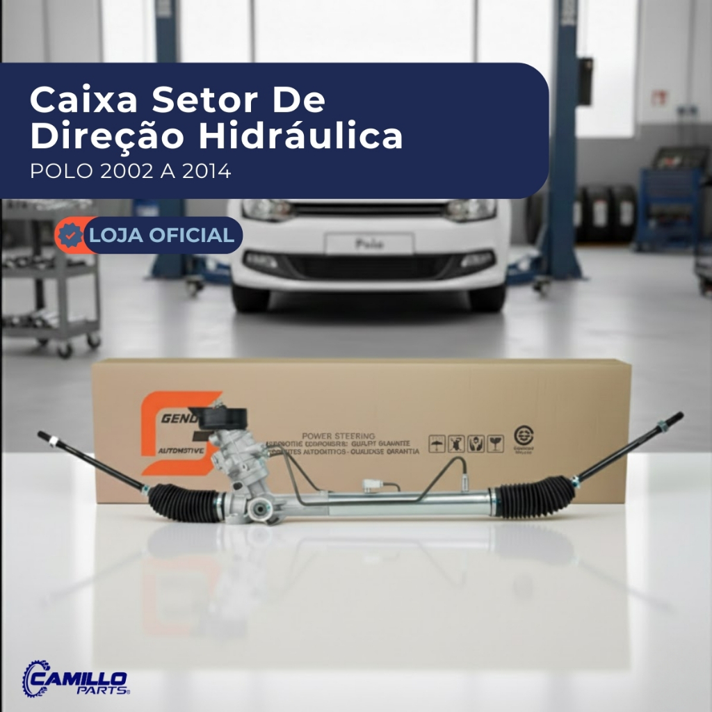 Caixa Direção Eletro Hidráulica Vw Polo 2002 a 2014 Genuine Automotive Alta Durabilidade