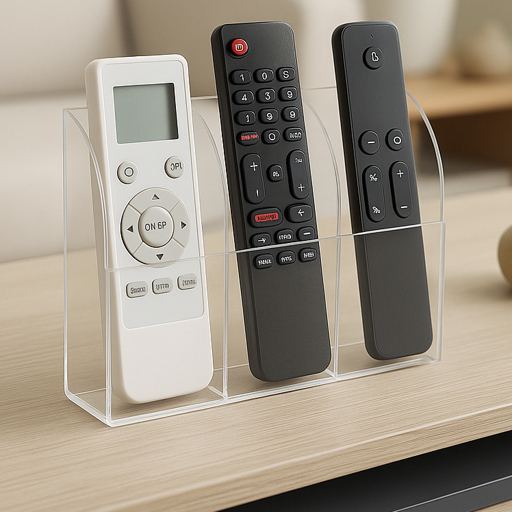 Organizador Suporte Acrílico Para Controle TV Remoto Porta Controle Remoto Ar Condicionado Porta em Oferta na Shopee