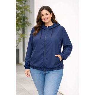 Jaqueta Corta Vento 100% Forrada Plus Size G1 G2 Leve Estilosa Fitness Academia em Oferta na Shopee