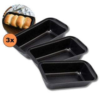Kit 3 Formas Assadeira De Pão Antiaderente Caseiro Antiaderente de Teflon Nao Gruda